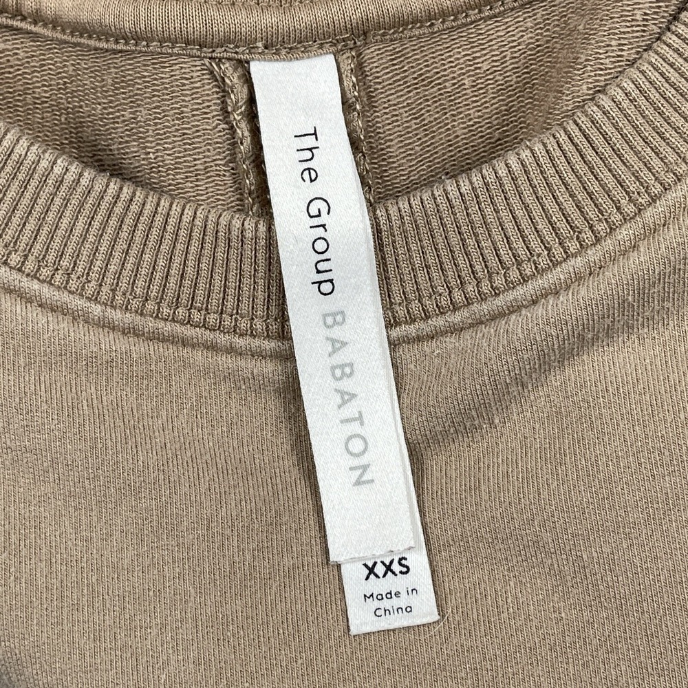 Babaton The Group Aritzia Sweatshirt Womens XXS Beige Tunic Pullover Athleisure - Picture 3 of 15